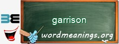 WordMeaning blackboard for garrison